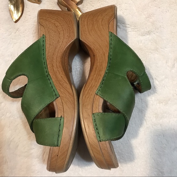 Dansko Shoes | Dansko Green Slip On Sandals Size 38 | Poshmark